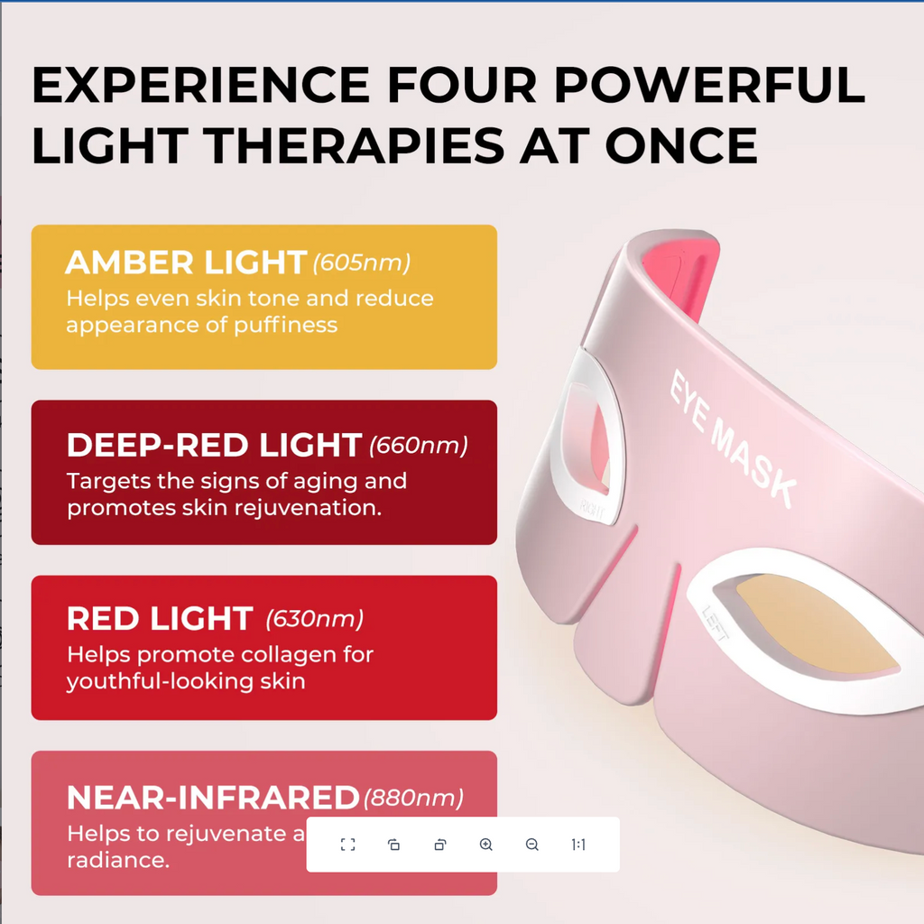Silicone Eye Massager with Red Light and Heating